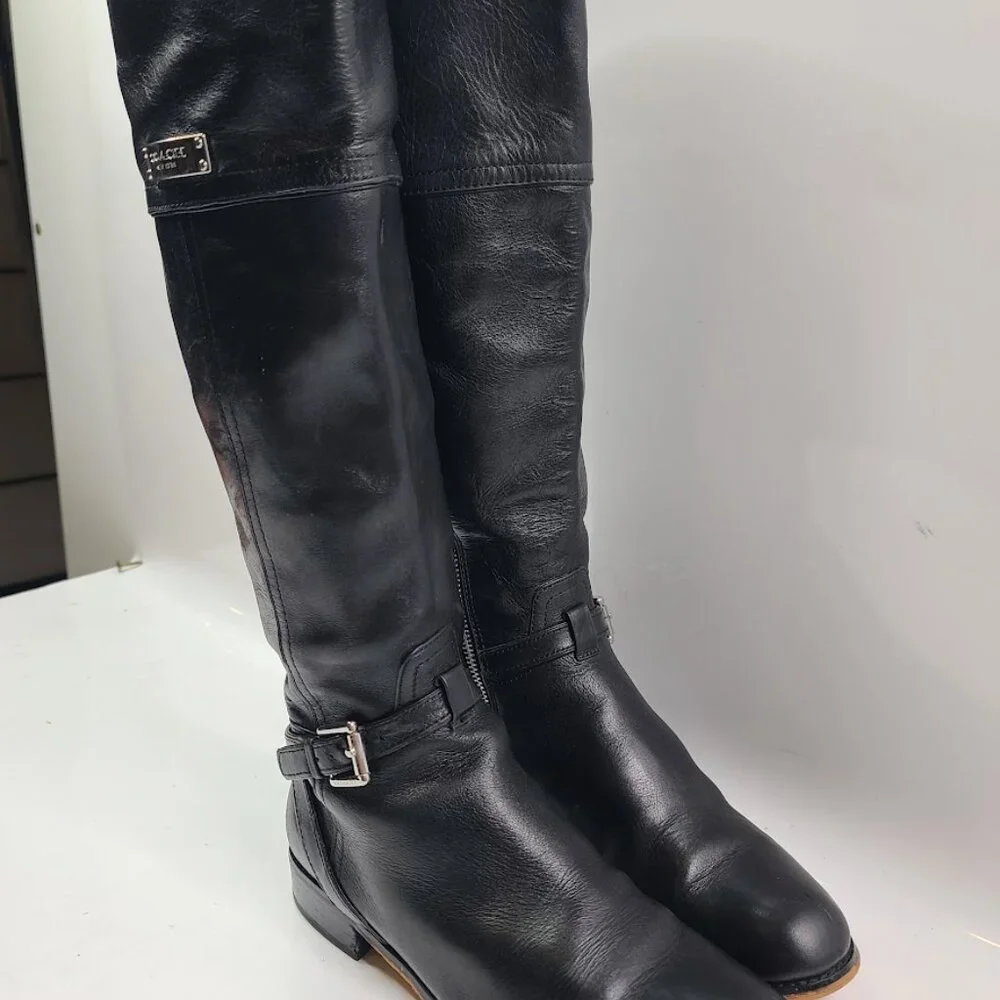Coach‎ Women's Black Micha Leather Knee High Classic Riding Boots Size 6